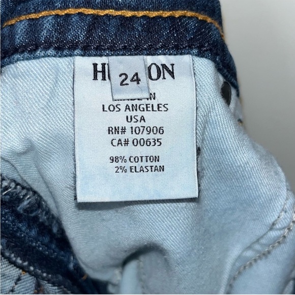 Hudson Jeans Bootcut Style Size 24 Excellent Condition Dark Blue Wash Pants - Picture 5 of 6